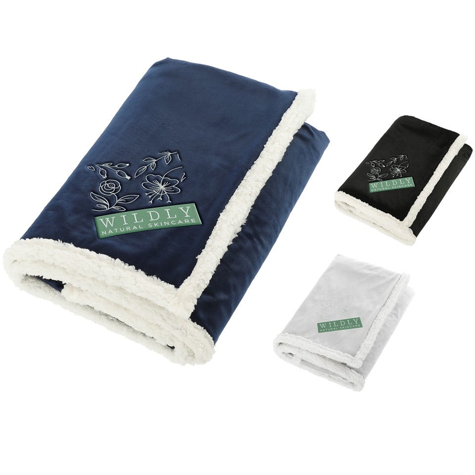 100 Recycled PET Sherpa Blanket Eco Promotional Products